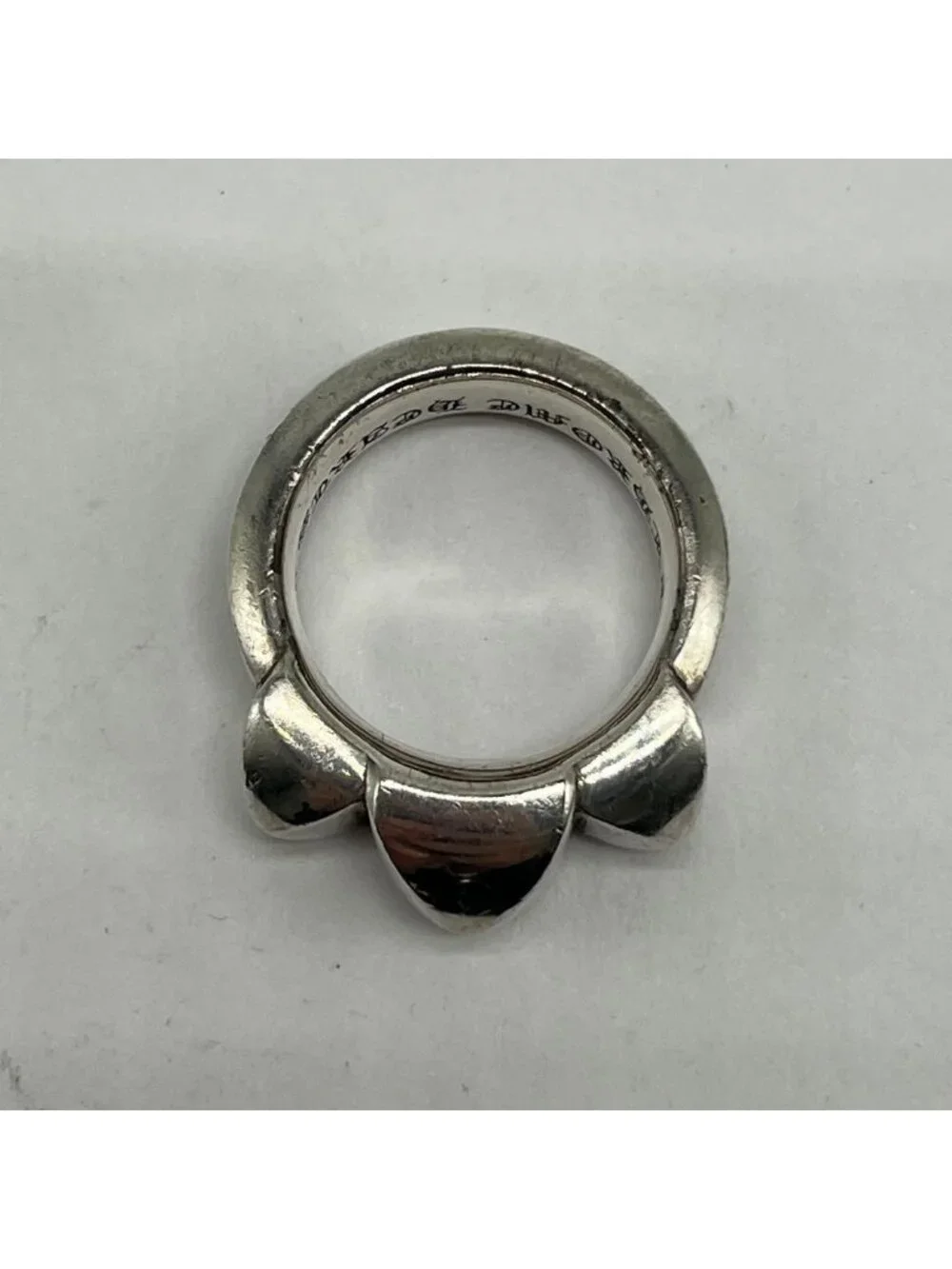Chrome Hearts Waxed Punk Ring Silver